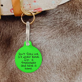 Pet Dog Cat Funny Humor Customize ID Lost Pet ID Tag Zazzle