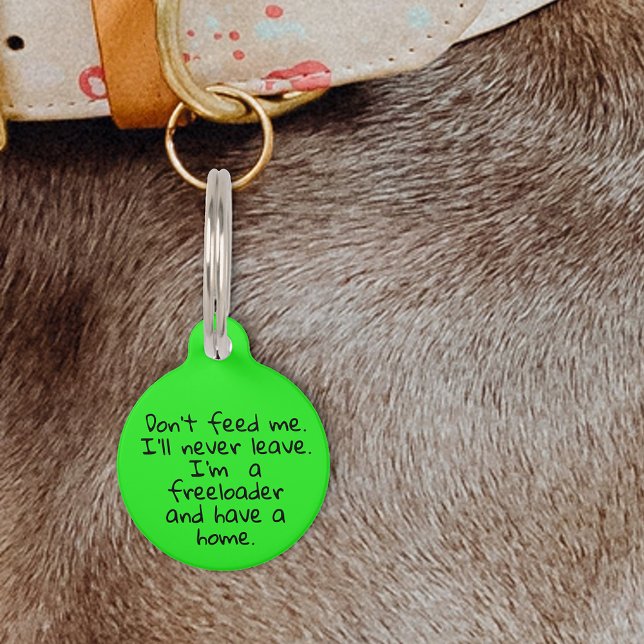 Pet Dog Cat Funny Humor Customize ID Lost Pet  Tag (Creator Uploaded)