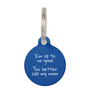 Pet Dog Cat Funny Humor Customize ID Lost Tag