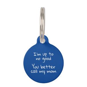 Pet Dog Cat Funny Humor Customize ID Lost Tag
