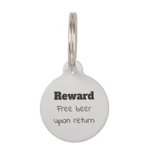 Pet Dog Cat Funny Humor Customize ID Lost Tag