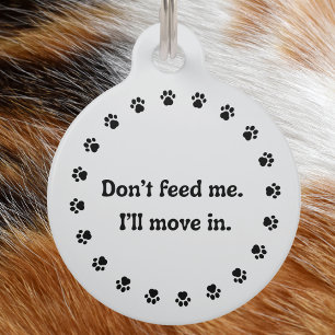 Pet Dog Cat Funny Humor Customize ID Lost Tag