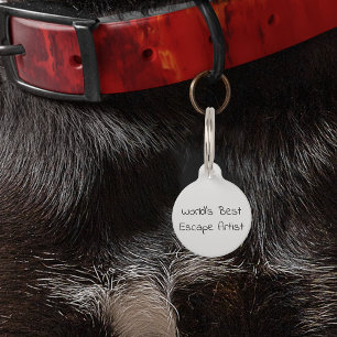 Pet Dog Cat Funny Humor Customize ID Lost Tag