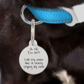 Funny Dog Tags - Pet ID Tags - Custom Pet Tag - Customised-Pet  Identification