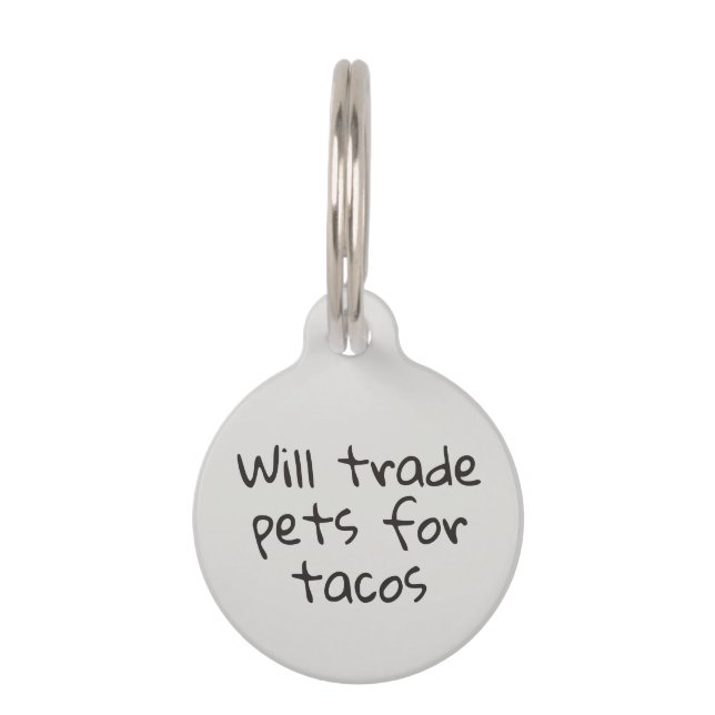 Pet Dog Cat Funny Humor Customize ID Pet ID Tag (Front)