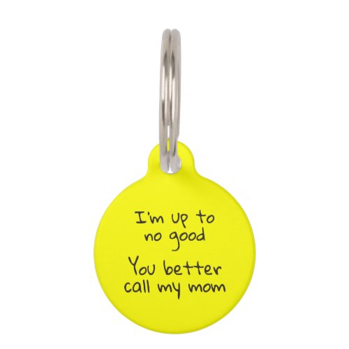 Pet Dog Cat Funny Humor ID Fluorescent Pet ID Tag