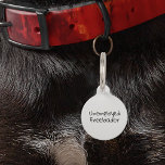 Pet Dog Cat Funny Humor Unemployed Freeloader Pet ID Tag<br><div class="desc">This design was created though digital art. It may be personalized in the area provided or customizing by choosing the click to customize further option and changing the name, initials or words. You may also change the text color and style or delete the text for an image only design. Contact...</div>