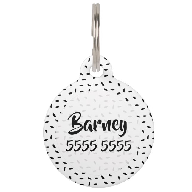 Pet Dog Cat Identification Personalized Contact ID Tag (Front)