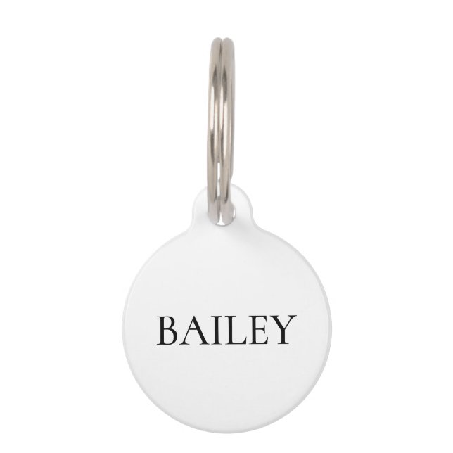 Pet Dog Cat Minimalistic Address  ID Tag (Front)