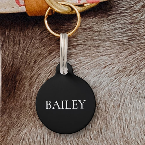 Pet Dog Cat Minimalistic Address  Pet ID Tag