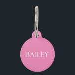 Pet Dog Cat Minimalistic Address   Pet ID Tag<br><div class="desc">This design may be personalized in the area provided by changing the photo and/or text. Or it can be customized by clicking Personalize this Template and then choosing the click to customize further option and delete or change the color of the background, add text, change the text color or style,...</div>
