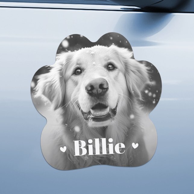 Pet dog cat name hearts car magnet (Pet dog cat name hearts car magnet)