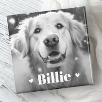 Pet dog cat name hearts magnet