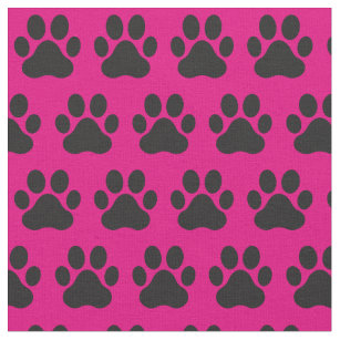 Pink Paw Prints Fabric | Zazzle Pink Paw Prints Fabric | Zazzle