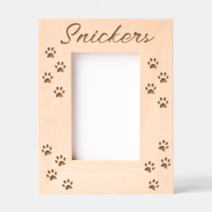 Pet Dog Cat Paws Custom Name Engraved Frames