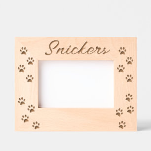 Pet Dog Cat Paws Custom Name Engraved Frames