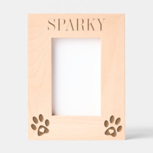 Pet Dog Cat Paws Love Custom Name Engraved Frames