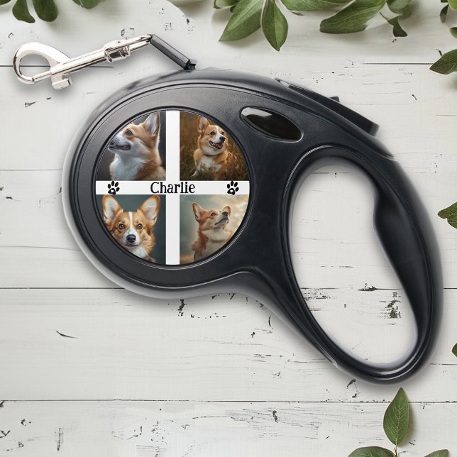 Pet Dog Cat Photos Template Personalized Retractable Pet Leash (Creator Uploaded)