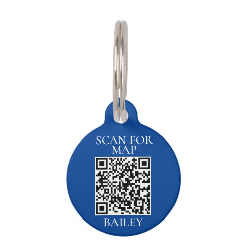 Pet Dog Cat QR Code Scan for map Address  Pet ID Tag