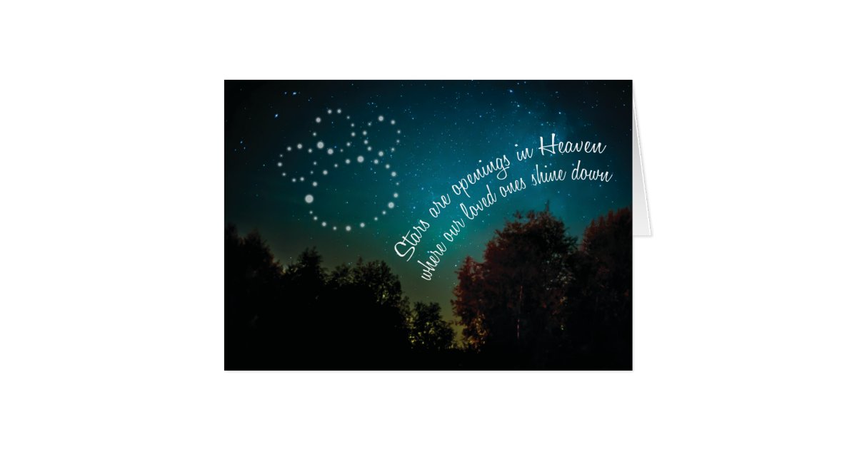 Pet Dog Cat Sympathy Card Stars In Heaven Zazzle Com