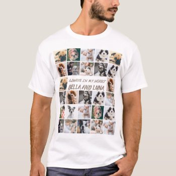 Pet Dog Cat Template Photo Collage And Text T-shirt by CustomizePersonalize at Zazzle