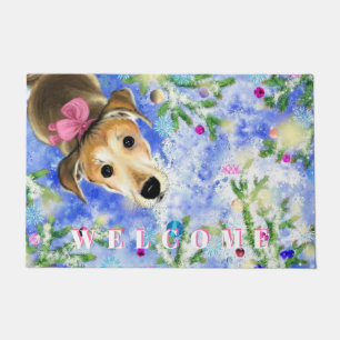 Pet Dog Christmas Doormat Gift - Welcome