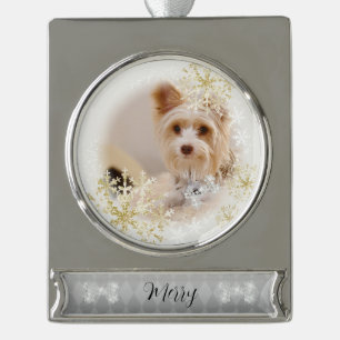 Pet  Dog Christmas White Ornament