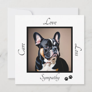 Pet dog customizable downloadable sympathy card