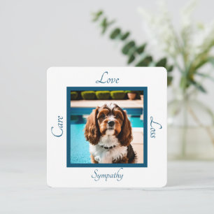 Pet dog customizable photo sympathy note card