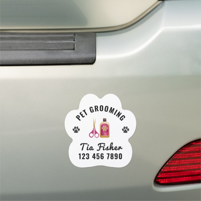 Pet, Dog Grooming Animal Care Car Magnet (In Situ)