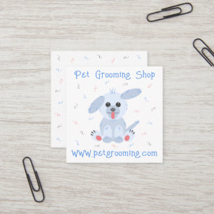 Pet Dog Grooming Personalized Square Business Card