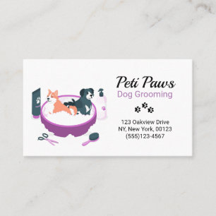 Pet Dog Grooming Service Business Card