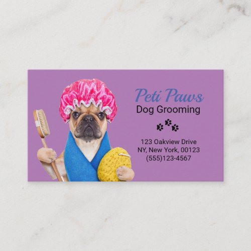 Pet Dog Grooming Service Business Card