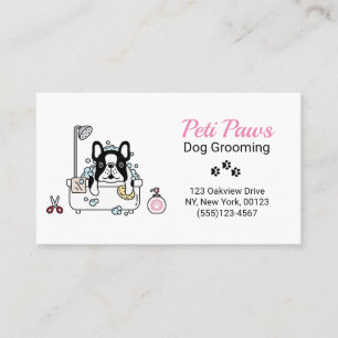 Pet Dog Grooming Service Business Card
