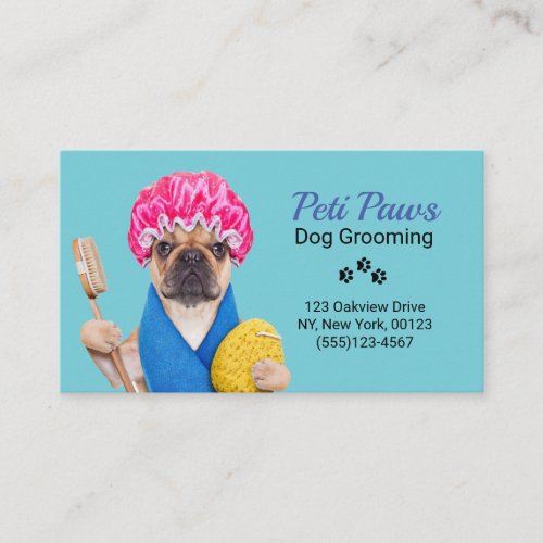 Pet Dog Grooming Service Business Card