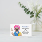 Pet Dog Grooming Service Business Card (Standing Front)