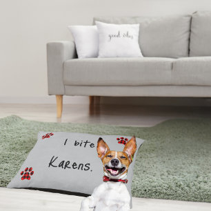Pet Dog "I bite Karens." Funny Custom Bed Pawprint