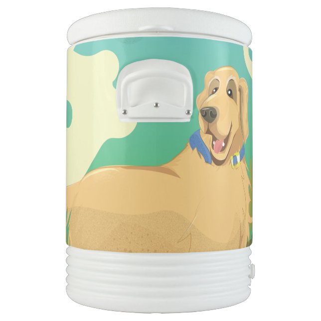 Pet Dog in the park Beverage Cooler (Left)