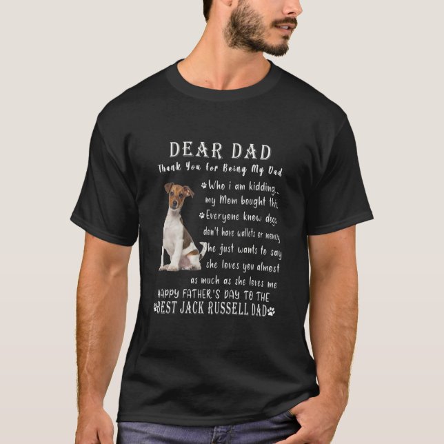 Pet Dog Jack Russell Lovers Fathers Day Jack T-Shirt (Front)