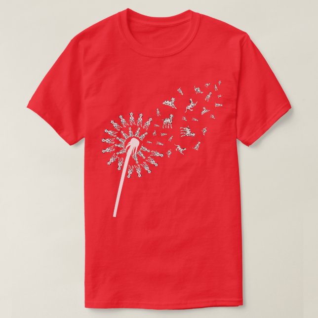 Pet Dog Lover Dog Dandelion Dog Breed Dalmatian T-Shirt (Design Front)