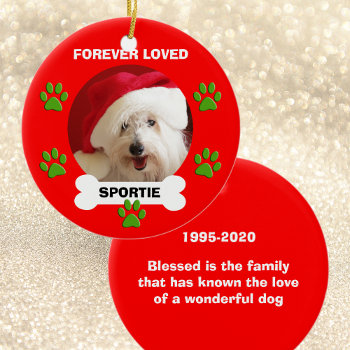 Pet Dog Memorial Christmas Ornament Gifts by ornamentsbyhenis at Zazzle