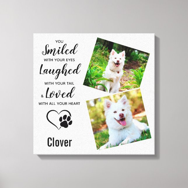 Pet Dog Memorial Dog Photo Canvas Print (Front)