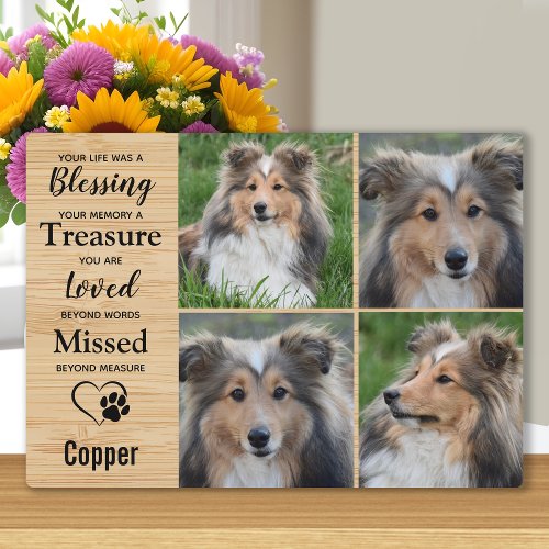 Pet Dog Memorial Gift _ Pet Loss Keepsake Plaque