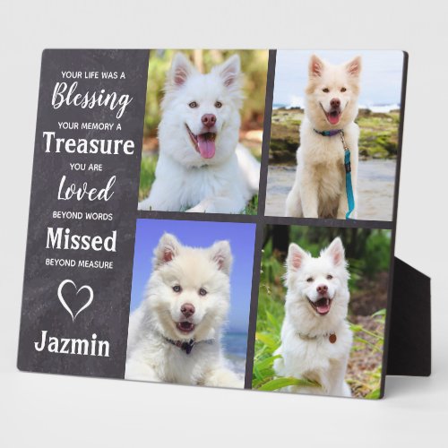Pet Dog Memorial Gift_ Pet Loss Sympathy Keepsake Plaque
