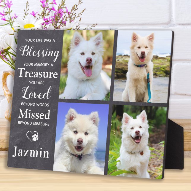 Pet Dog Memorial Gift- Pet Loss Sympathy Keepsake Plaque (Creator Uploaded)