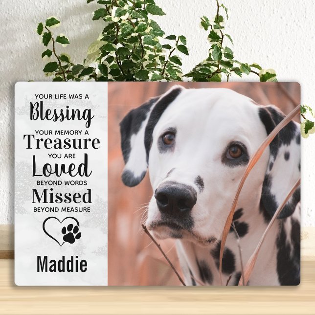 Pet Dog Memorial Gift- Pet Sympathy Quote Pet Loss Plaque (Creator Uploaded)