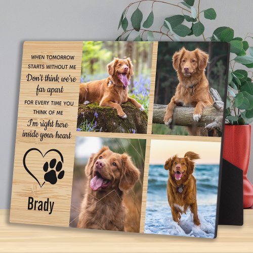 Pet Dog Memorial Gift_ Sympathy Pet Loss Keepsake Plaque