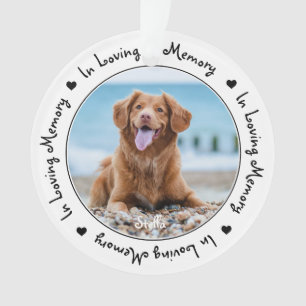 Pet Dog Memorial In Loving Memory Ornament