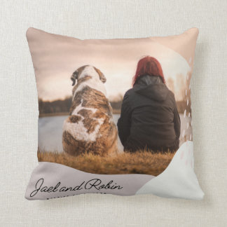 Pet Dog Memorial Keepsake Photo Collage Throw Pill Throw Pillow