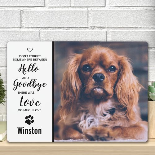 Pet Dog Memorial Keepsake Sympathy Quote Pet Loss Plaque